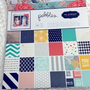 Jen Hatfield Pebbles 12x12 scrapbooking paper pack Medium weight